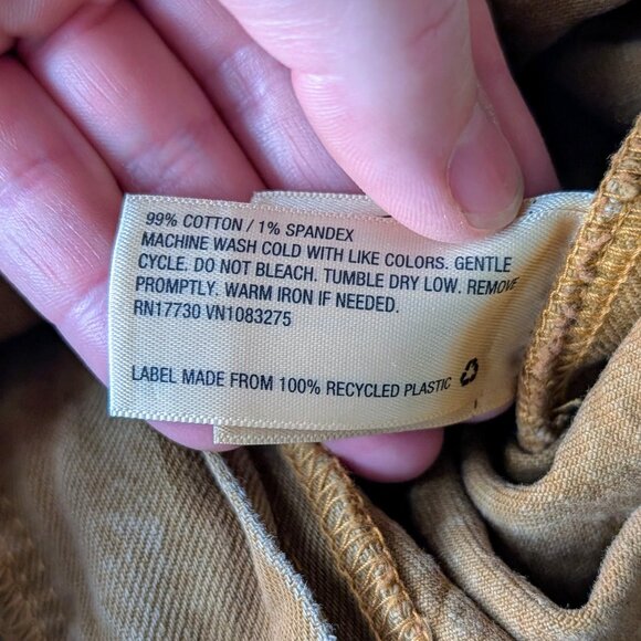 Universal Thread Tan Tie-Front Denim Overalls Jumpsuit size 8 - Picture 7 of 8